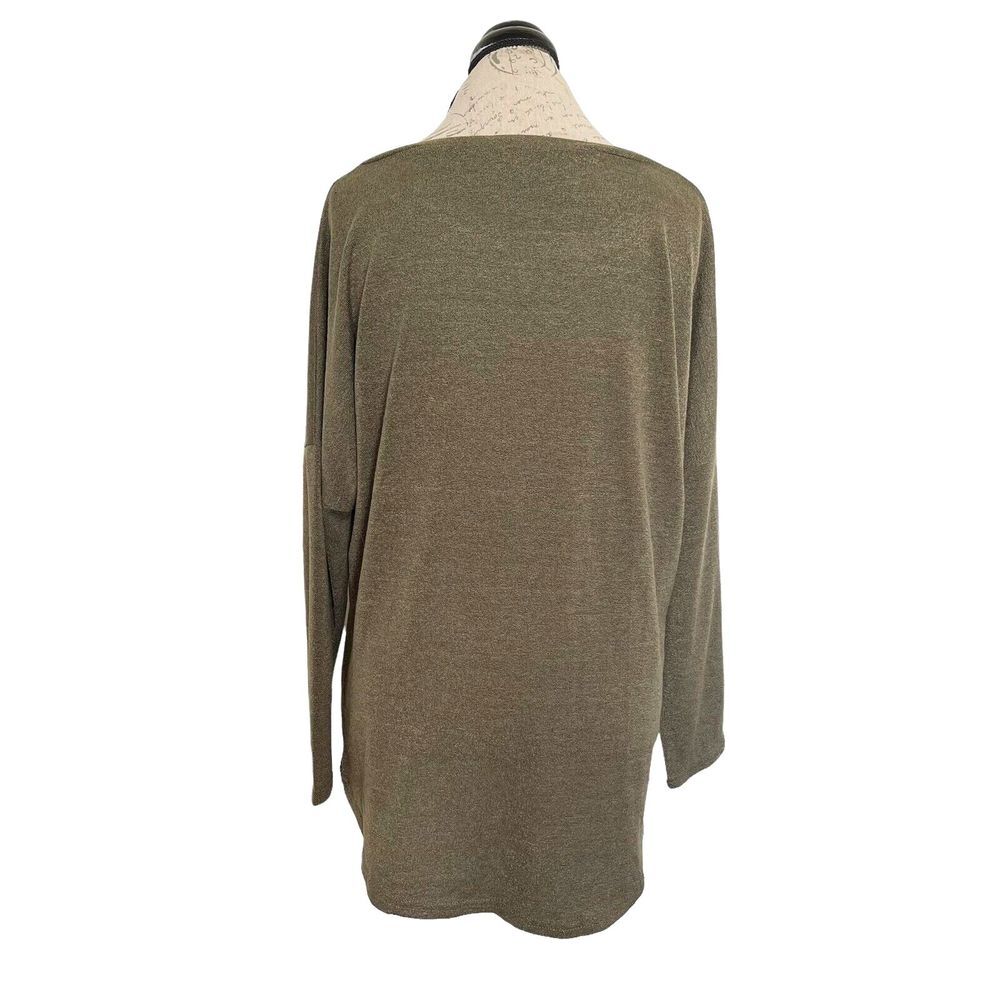 Uget Womens Sweater High Low Dolman Tunic Round Neck Knit Sleeve Size Small - Picture 3 of 12